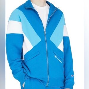 Champion Life Reverse Weave Colorblock Full Zip Logo Track Jacket